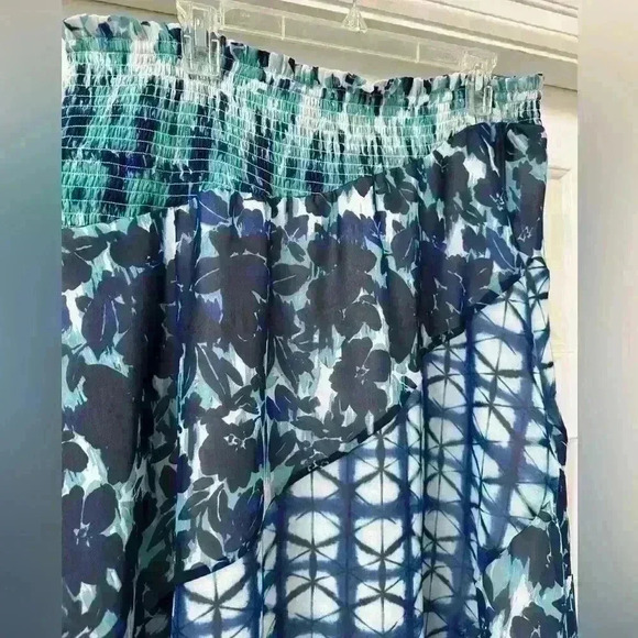 INC Womens Navy Tie Dye Below The Knee Wear To Work Skirt XL - Picture 5 of 7